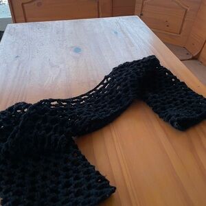 Elegant Black Crochet Wrap
